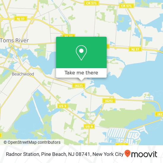 Mapa de Radnor Station, Pine Beach, NJ 08741