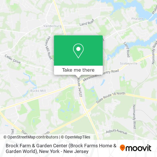 Mapa de Brock Farm & Garden Center (Brock Farms Home & Garden World)