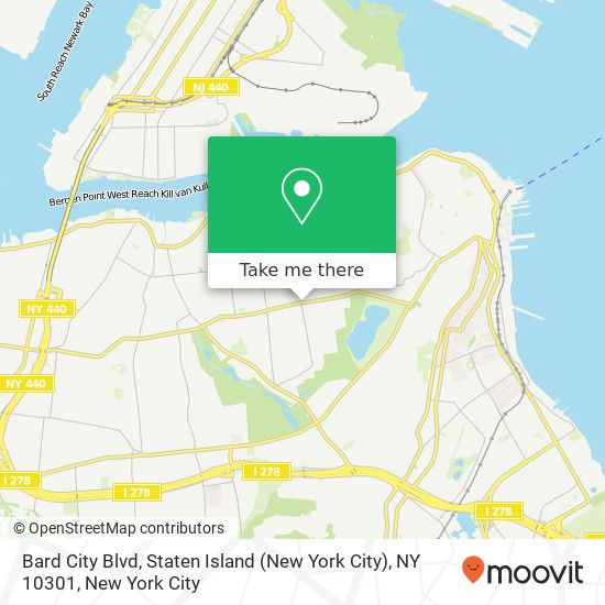 Mapa de Bard City Blvd, Staten Island (New York City), NY 10301