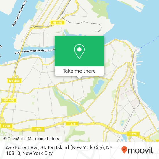 Mapa de Ave Forest Ave, Staten Island (New York City), NY 10310