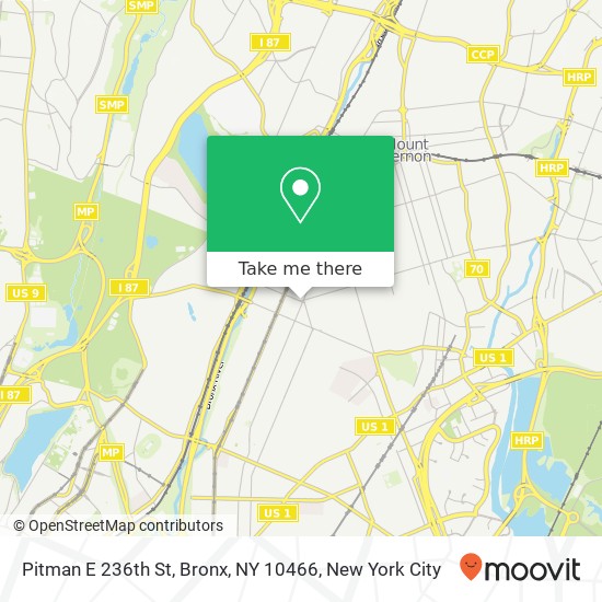 Pitman E 236th St, Bronx, NY 10466 map