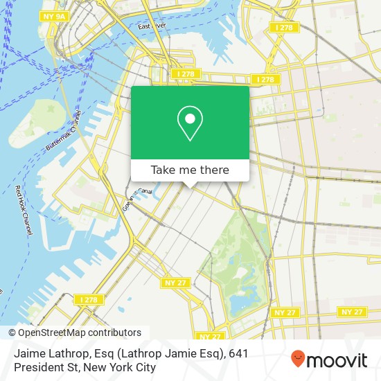 Mapa de Jaime Lathrop, Esq (Lathrop Jamie Esq), 641 President St