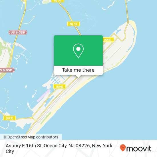 Asbury E 16th St, Ocean City, NJ 08226 map