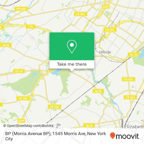 Mapa de BP (Morris Avenue BP), 1545 Morris Ave