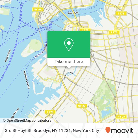 Mapa de 3rd St Hoyt St, Brooklyn, NY 11231