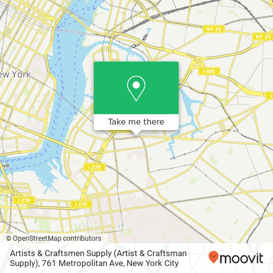 Artists & Craftsmen Supply (Artist & Craftsman Supply), 761 Metropolitan Ave map