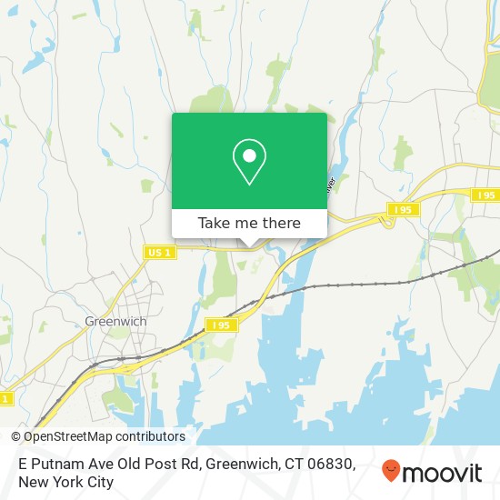 Mapa de E Putnam Ave Old Post Rd, Greenwich, CT 06830