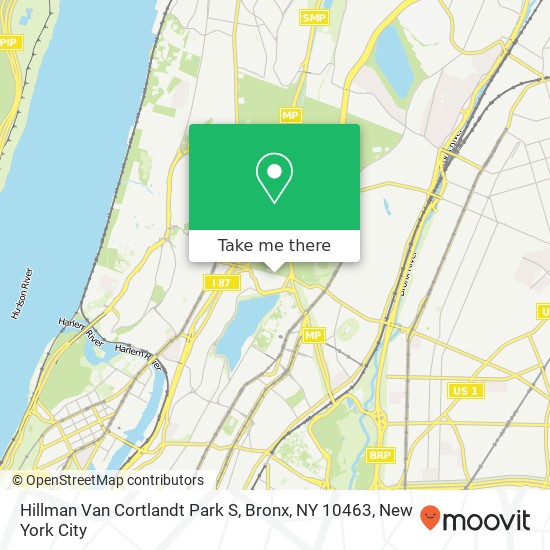 Mapa de Hillman Van Cortlandt Park S, Bronx, NY 10463