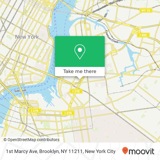 1st Marcy Ave, Brooklyn, NY 11211 map