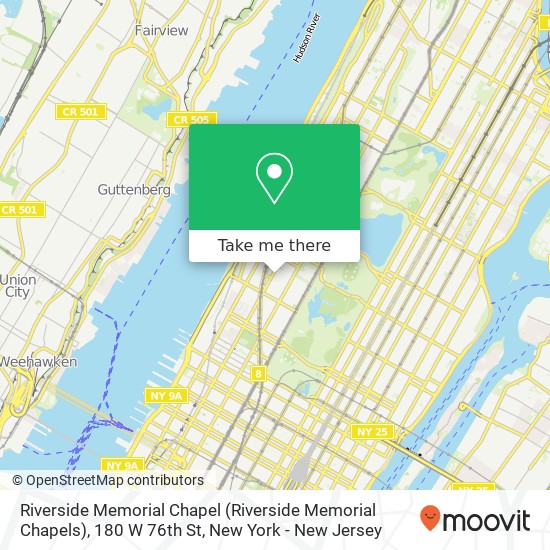 Riverside Memorial Chapel (Riverside Memorial Chapels), 180 W 76th St map
