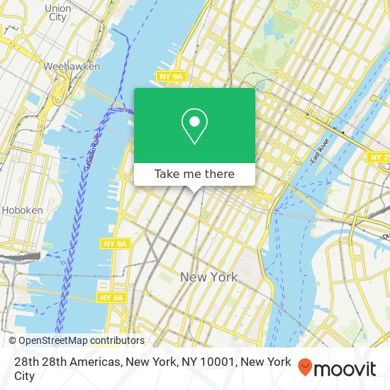 28th 28th Americas, New York, NY 10001 map