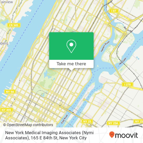 New York Medical Imaging Associates (Nymi Associates), 165 E 84th St map