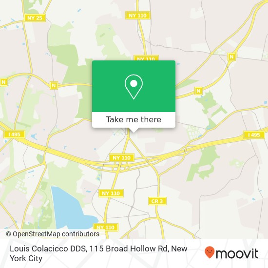 Mapa de Louis Colacicco DDS, 115 Broad Hollow Rd