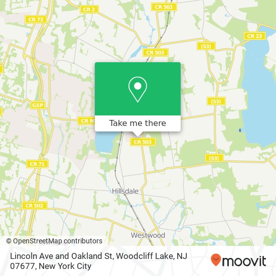 Lincoln Ave and Oakland St, Woodcliff Lake, NJ 07677 map