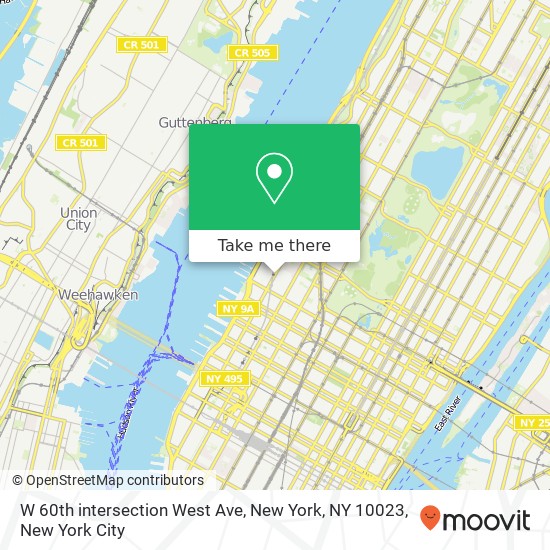W 60th intersection West Ave, New York, NY 10023 map