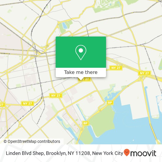 Mapa de Linden Blvd Shep, Brooklyn, NY 11208