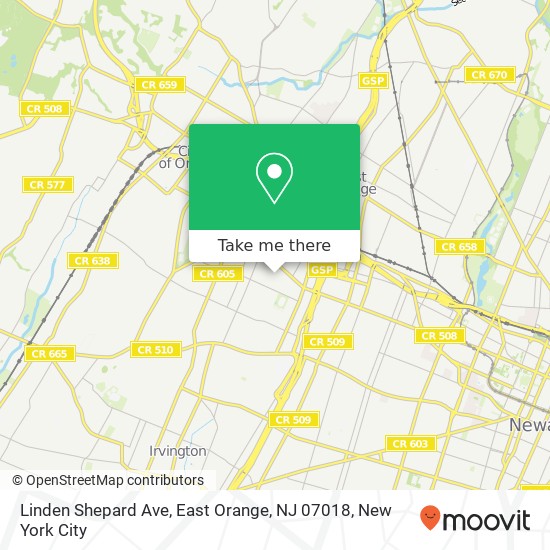 Linden Shepard Ave, East Orange, NJ 07018 map