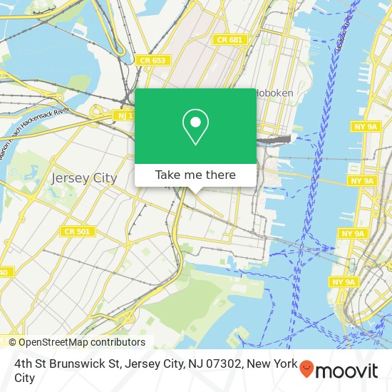 4th St Brunswick St, Jersey City, NJ 07302 map