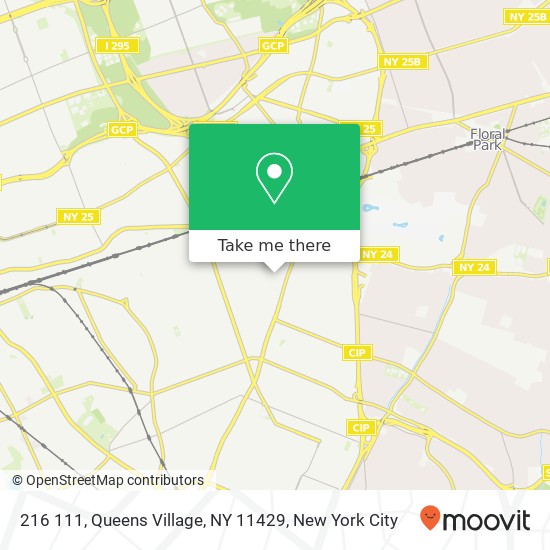 Mapa de 216 111, Queens Village, NY 11429