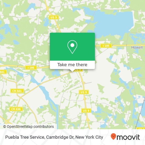 Puebla Tree Service, Cambridge Dr map