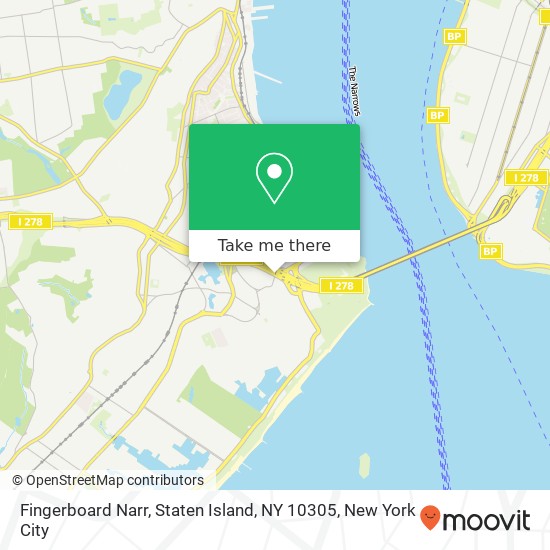 Mapa de Fingerboard Narr, Staten Island, NY 10305