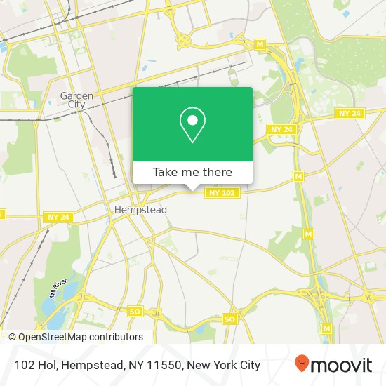 Mapa de 102 Hol, Hempstead, NY 11550