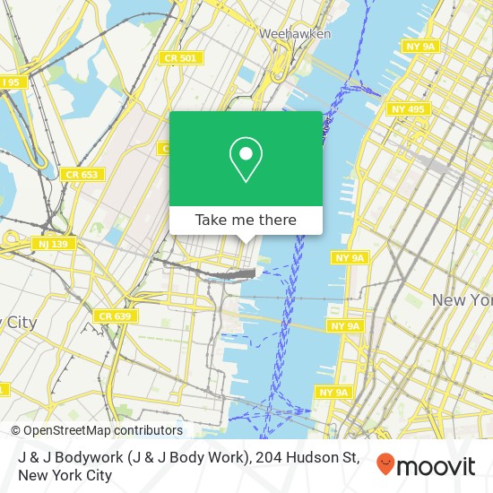 Mapa de J & J Bodywork (J & J Body Work), 204 Hudson St