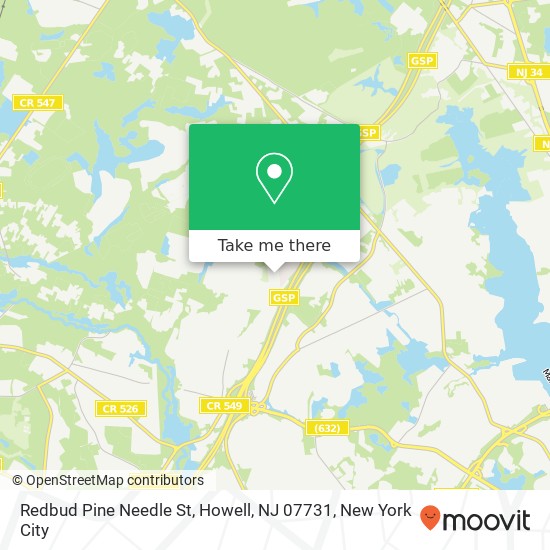 Redbud Pine Needle St, Howell, NJ 07731 map