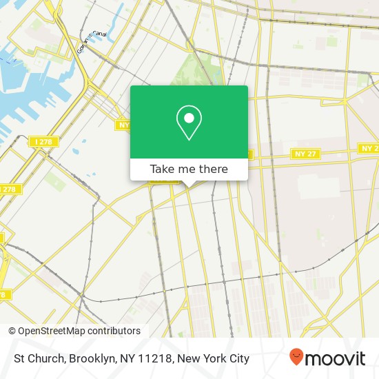 Mapa de St Church, Brooklyn, NY 11218