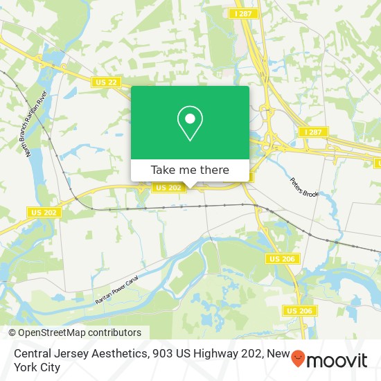 Central Jersey Aesthetics, 903 US Highway 202 map