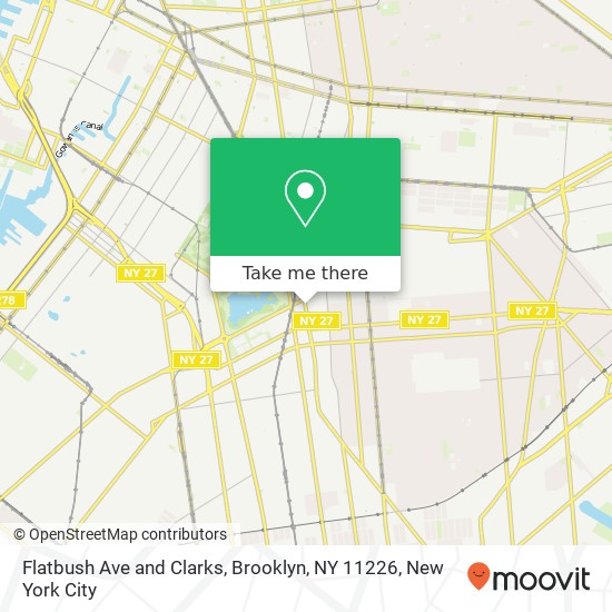 Flatbush Ave and Clarks, Brooklyn, NY 11226 map
