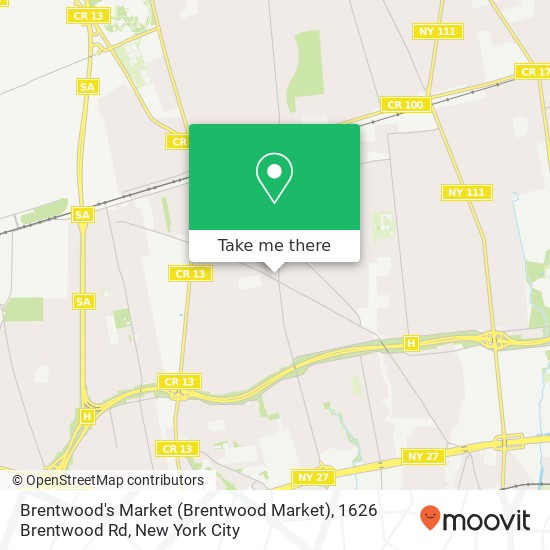 Mapa de Brentwood's Market (Brentwood Market), 1626 Brentwood Rd