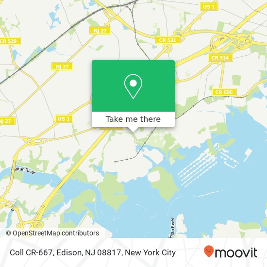 Mapa de Coll CR-667, Edison, NJ 08817