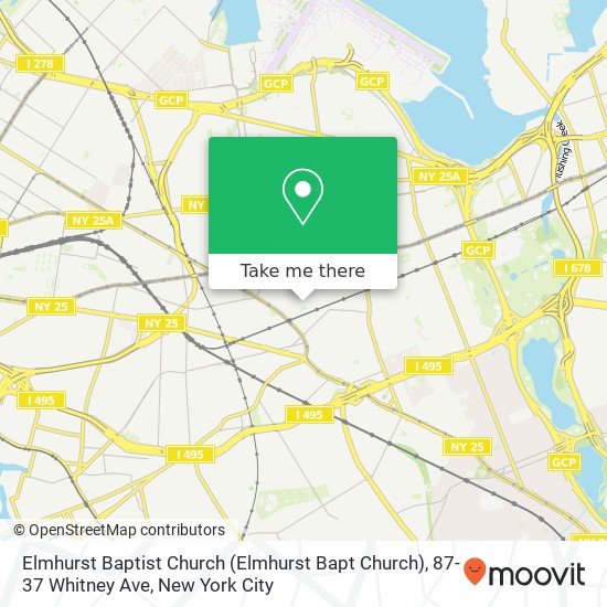 Elmhurst Baptist Church (Elmhurst Bapt Church), 87-37 Whitney Ave map