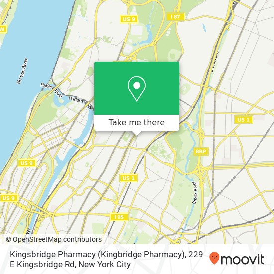 Kingsbridge Pharmacy (Kingbridge Pharmacy), 229 E Kingsbridge Rd map
