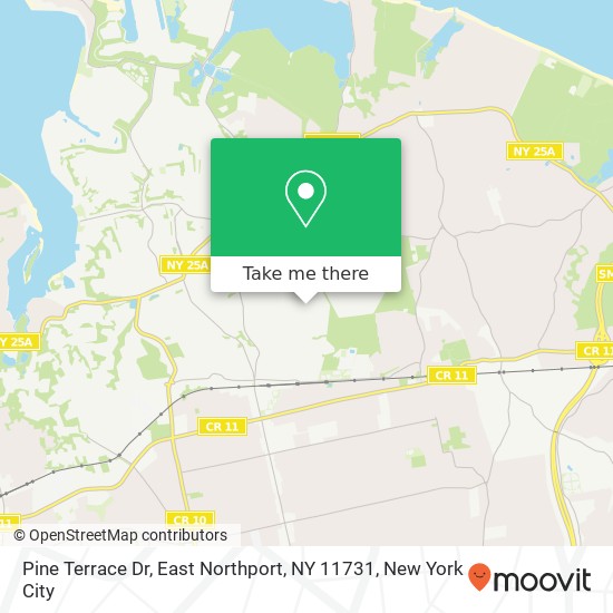 Mapa de Pine Terrace Dr, East Northport, NY 11731