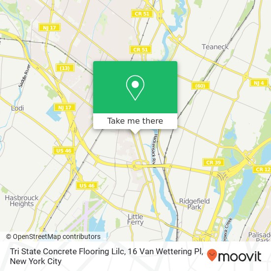 Mapa de Tri State Concrete Flooring Lilc, 16 Van Wettering Pl