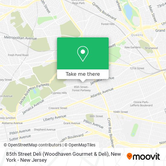 85th Street Deli (Woodhaven Gourmet & Deli) map