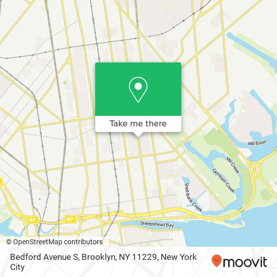 Mapa de Bedford Avenue S, Brooklyn, NY 11229