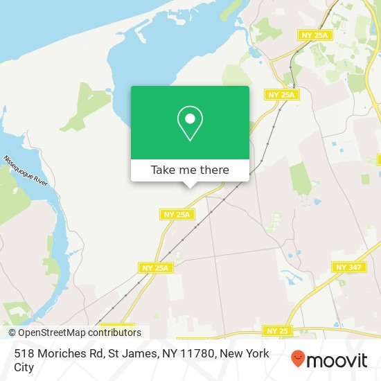 Mapa de 518 Moriches Rd, St James, NY 11780