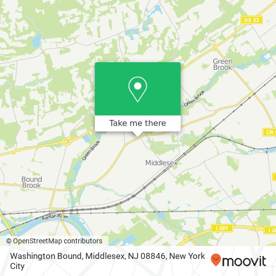 Mapa de Washington Bound, Middlesex, NJ 08846