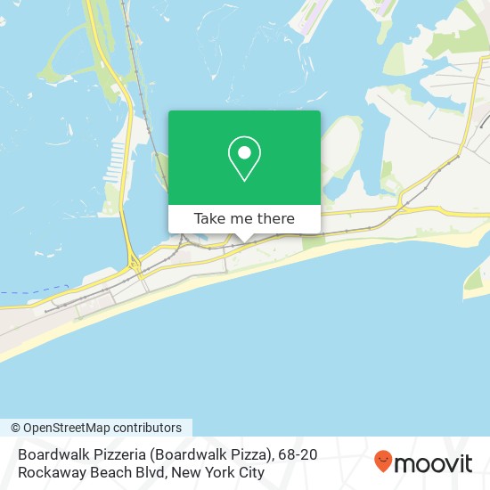 Mapa de Boardwalk Pizzeria (Boardwalk Pizza), 68-20 Rockaway Beach Blvd