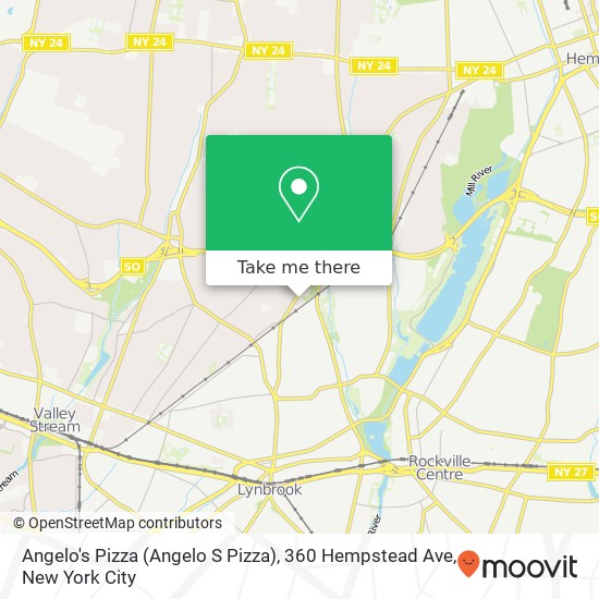 Mapa de Angelo's Pizza (Angelo S Pizza), 360 Hempstead Ave