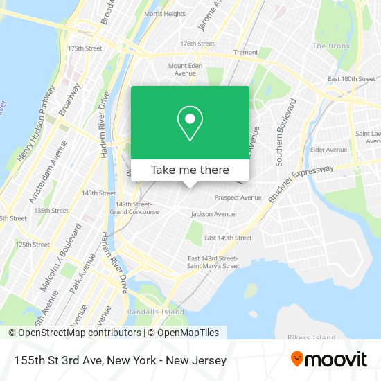 Mapa de 155th St 3rd Ave