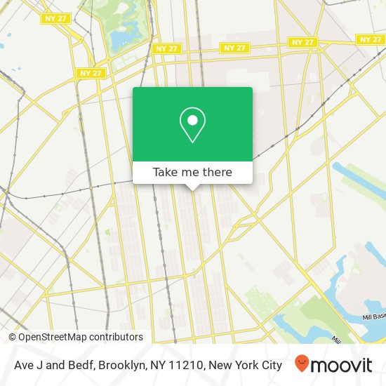Mapa de Ave J and Bedf, Brooklyn, NY 11210