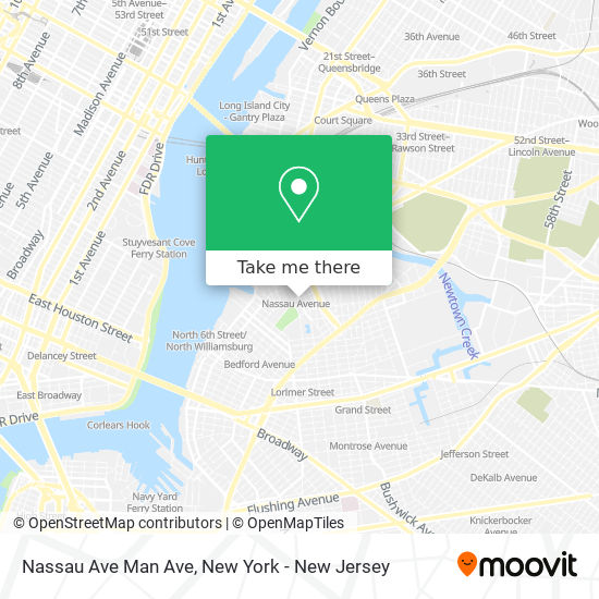 Mapa de Nassau Ave Man Ave