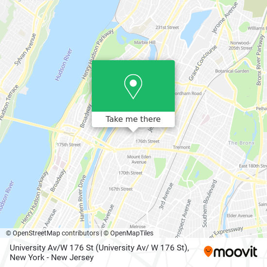 Mapa de University Av / W 176 St