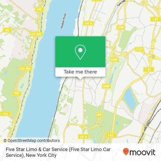 Mapa de Five Star Limo & Car Service