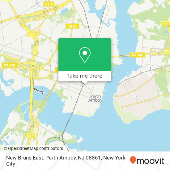 New Bruns East, Perth Amboy, NJ 08861 map