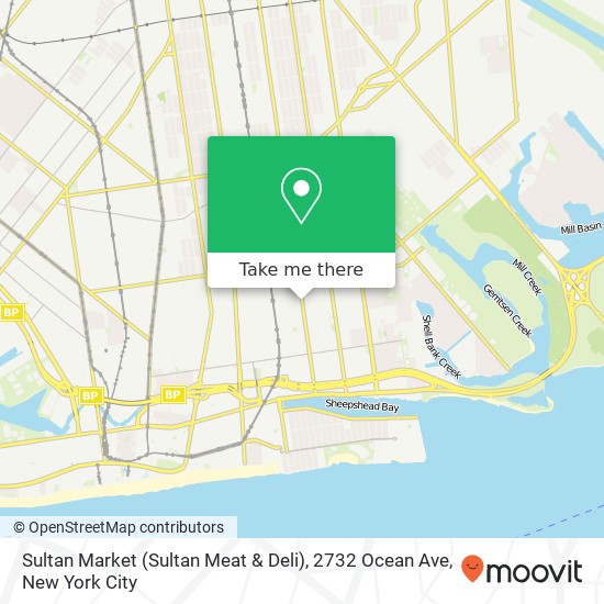 Sultan Market (Sultan Meat & Deli), 2732 Ocean Ave map